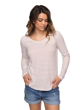 roxy, Just Simple Stripe - Camiseta de Manga Larga, TANDOORI SPICE JUST SIMPLE STR (npq3) Just Simple Stripe - Long Sleeve T-Shirt ERJZT04014