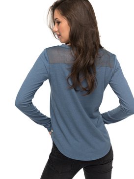 roxy, Air Potato Moonlight Walk - Camiseta de Manga Larga, CHINA BLUE (bnd0) Air Potato Moonlight Walk - Long Sleeve T-Shirt ERJZT04046