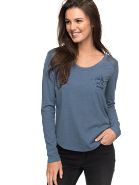 roxy, Air Potato Moonlight Walk - Camiseta de Manga Larga, CHINA BLUE (bnd0) Air Potato Moonlight Walk - Long Sleeve T-Shirt ERJZT04046