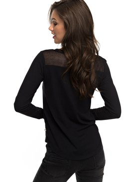 roxy, Air Potato Moonlight Walk - Camiseta de Manga Larga, ANTHRACITE (kvj0) Air Potato Moonlight Walk - Long Sleeve T-Shirt ERJZT04046
