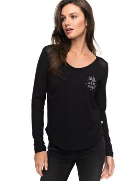 roxy, Air Potato Moonlight Walk - Camiseta de Manga Larga, ANTHRACITE (kvj0) Air Potato Moonlight Walk - Long Sleeve T-Shirt ERJZT04046