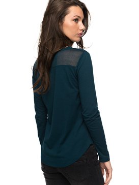 roxy, Air Potato Jungly Triangle - T Shirt à manches longues, REFLECTING POND (byf0) Air Potato Jungly Triangle - Long Sleeve T-Shirt ERJZT04047