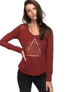 roxy, Air Potato Jungly Triangle - T Shirt à manches longues, SYRAH (rra0) Air Potato Jungly Triangle - Long Sleeve T-Shirt ERJZT04047