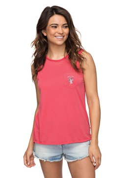 roxy, Time For Another Day A - Sleeveless T-Shirt, ROUGE RED (mlj0) Time For Another Day A - Sleeveless T-Shirt ERJZT04156