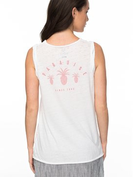 roxy, Time For Another Day A - Sleeveless T-Shirt, MARSHMALLOW (wbt0) Time For Another Day A - Sleeveless T-Shirt ERJZT04156