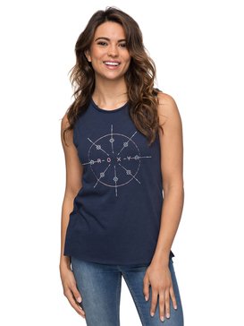 roxy, Time For An Other Year - Camiseta sin Mangas, DRESS BLUES (btk0) Time For An Other Year - Sleeveless T-Shirt ERJZT04184