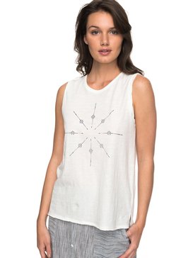 roxy, Time For An Other Year - Sleeveless T-Shirt, MARSHMELLOW (wbt0) Time For An Other Year - Sleeveless T-Shirt ERJZT04184