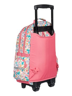 roxy, Free Spirit - Zaino con le ruote, MARSHMALLOW FLOWER POWER TW (xyyb) Free Spirit - Wheelie Backpack ERLBP03024