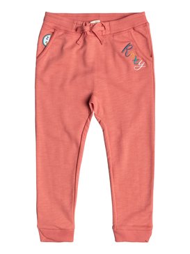 roxy, Girls 2-6 Catching Feelings Fleece Joggers, PORCELAIN ROSE (mke0) CATCHING FEELINGS ERLFB03039