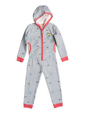 roxy, Cosy Up - Combinaison à capuche, BRIGHT WHITE_LITTLE MISS STRIP (wbb8) Cosy Up - Hooded One Piece ERLFT03110