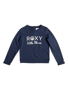 roxy, It Feels Good - Sweatshirt col rond, DRESS BLUES (btk0) It Feels Good - Little Miss Sweatshirt ERLFT03113