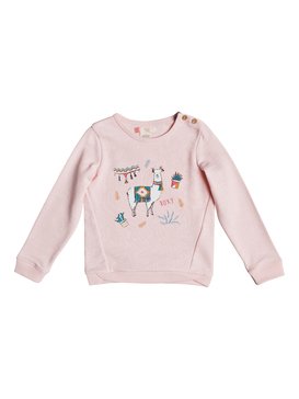 roxy, Girls 2-6 Palms Valley Lami Lama Sweatshirt, ROSE QUARTZ (mcs0) PALM'S VALLEY LAMI LAMA ERLFT03118
