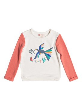 roxy, Girls 2-6 Gonna Win Birdy Bird Pullover Sweatshirt, PORCELAIN ROSE (mke0) GONNA WIN BIRDY BIRD ERLFT03125