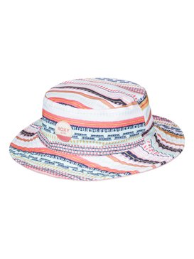 roxy, Niñas Sombrero tipo Bucket Hey Cuties, BRIGHT WHITE LIVIN DREAM STRIP (wbb3) HEY CUTIES ERLHA03035