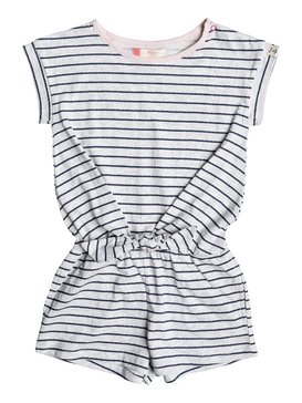 roxy, Girls 2-6 Spark Of Joy Short Sleeve Romper, METRO HEATHER WAVY STRIPE (ten3) SPARK OF JOY ERLKD03032