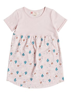 roxy, Girls 2-6 Thunder Cat Short Sleeve Dress, ROSE QUARTZ PERU TRAVEL (mcs6) THUNDER CAT ERLKD03033
