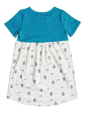 roxy, Girls 2-6 Thunder Cat Short Sleeve Dress, MARSHMALLOW CACTUS PARADE (xwwg) THUNDER CAT ERLKD03033