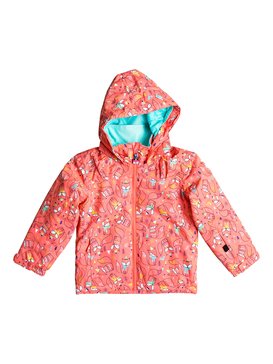 roxy, Mini Jetty - Giacca da snowboard, NEON GRAPEFRUIT_FOXES (nkn9) Mini Jetty - Snow Jacket ERLTJ03004