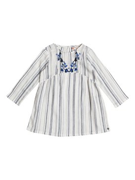 roxy, Girls 2-6 Moon Magic And You Long Sleeve Dress, MARSHMALLOW TRANSAT STRIPE (wbt2) MOON MAGIC AND YOU ERLWD03035