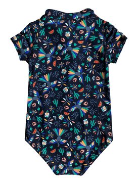 roxy, Girls 2-6 Roxy Birdy Short Sleeve One Piece Rashguard, DRESS BLUE BIRD IN THE SKY (btk6) ROXY BIRDY ONESIE COROLLE ERLWR03065