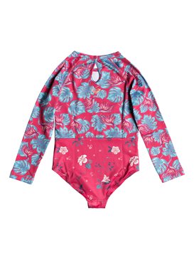 roxy, ROXY Mermaid - Surf tee de manga larga de una sola pieza UPF 50, ROUGE RED ABYSSAL TROPICAL (mlj6) ROXY Mermaid - Long Sleeve One-Piece UPF 50 Rashguard ERLWR03067