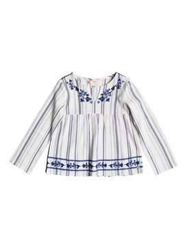 roxy, Girls 2-6 Extra Guaca Long Sleeve Top, MARSHMALLOW TRANSAT STRIPE (wbt2) EXTRA GUACA ERLWT03018