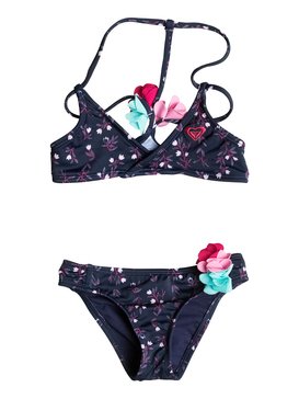 roxy, Girls 2-6 Roxy Star Boho Athletic Tri Bikini Set, SWIM DRESS BLUES NICE ONE (btk8) ROXY STAR BOHO ATHLETIC TRI SE ERLX203034