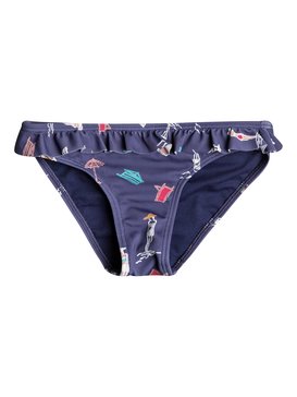 roxy, Tropicool Sunshine - Braguita de Bikini con Tira Lateral Ancha, DEEP COBALT ON THE BEACH (bre7) Tropicool Sunshine - Scooter Bikini Bottoms ERLX403012