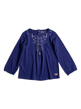roxy, Summer Moonlight Mountain Lover - Long Sleeve T-Shirt, BLUE PRINT (bsq0) Summer Moonlight Mountain Lover - Long Sleeve T-Shirt ERLZT03044