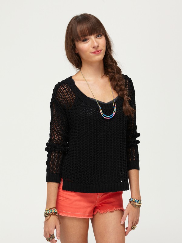 roxy, Shadow Holly Sweater, TRUE BLACK (blk) 0 Shadow Holly Sweater 467563 Roxy