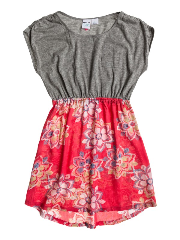 roxy, Girls 7-14 Mountain Lake Dress, CAROLINA CALYPSO CORAL FLORAL (mkl6) 0 Girls 7-14 Mountain Lake Dress ARGKD03008 Roxy