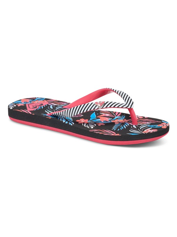 roxy, Girls 7-14 Pebbles Flip Flops, BLACK W/PINK (bkp) 0 Girls 7-14 Pebbles Flip Flops Black ARGL100031 Roxy