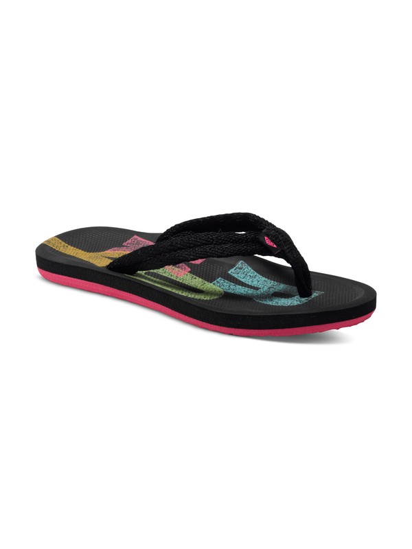 roxy, Girls 7-14 Volcano Flip Flops, BLACK (bl0) 0 Girls 7-14 Volcano Flip Flops ARGL100069 Roxy