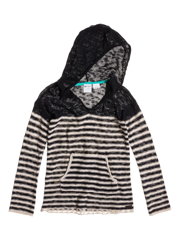 roxy, Girls 7-14 Ocean Boardwalk Pullover, JULIET TRUE BLACK STRIPE (kvj3) 0 Girls 7-14 Ocean Boardwalk Pullover ARGSW03001 Roxy