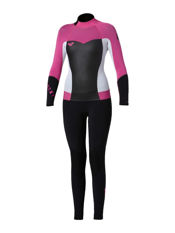 roxy, Girls 7- 14 Syncro 3/2mm Back Zip Wetsuit, BLACK/WHITE/PINK (xkwm) 0 Girls 7- 14 Syncro 3/2mm Back Zip Wetsuit Blue ARGW103001 Roxy