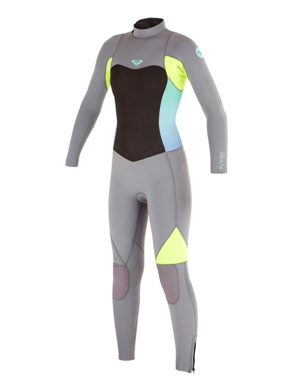 roxy, Syncro GBS 4/3mm - Back Zip Wetsuit, D.GREY / F.LEMON (xkkg) 0 Syncro GBS 4/3mm - Back Zip Wetsuit ARGW103003 Roxy