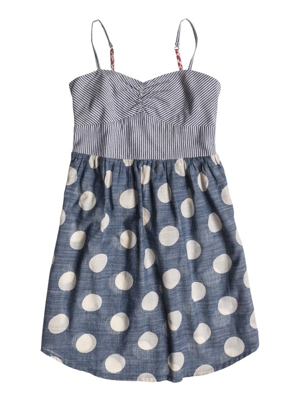 roxy, Girls 7-14 Hot N Cold Dress, SEA SPRAY LARGE POLKA (wbs6) 0 Girls 7-14 Hot N Cold Dress ARGWD00028 Roxy