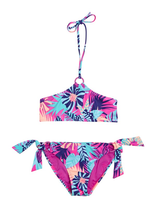 roxy, Girls 7-14 Take Me To Paradise Bandeau Set Swimsuit, SBLUE PARADISEFLORAL (bgd7) 0 Girls 7-14 Take Me To Paradise Bandeau Set Swimsuit ARGX200014 Roxy