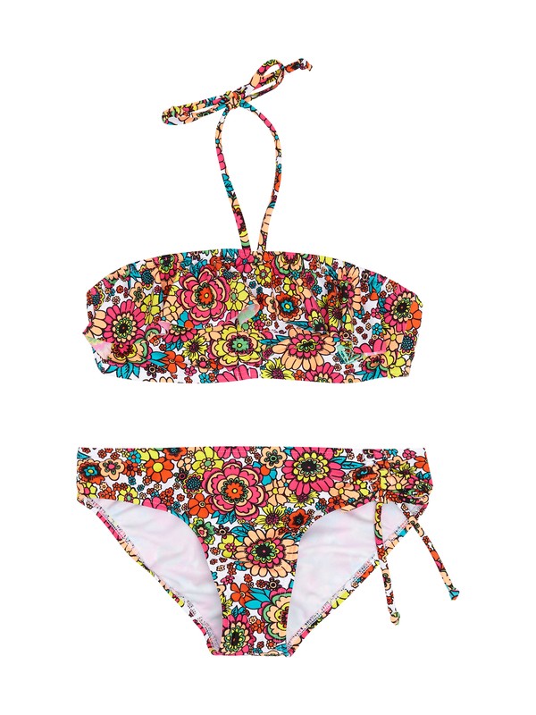 roxy, Drawstring Ruffle Bandeau Set, SSALT DITSYDAZE (wbb7) 0 Drawstring Ruffle Bandeau Set ARGX200066 Roxy