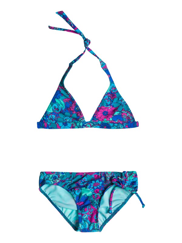 roxy, Girls 7-14 Beach Bound 70s Halter Set With Cups, BEACH BABE WATER FLORAL (bhf6) 0 Girls 7-14 Beach Bound 70s Halter Set With Cups ARGX203007 Roxy