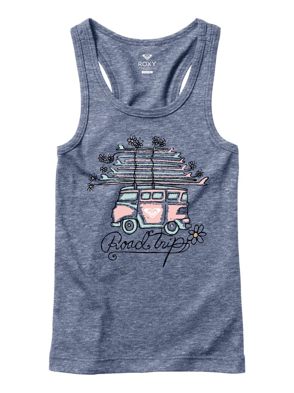 roxy, Girls 7-14 Road Trippin Tank Top, BLEACHED DENIM (pmk0) 0 Girls 7-14 Road Trippin Tank Top Purple ARGZT03171 Roxy