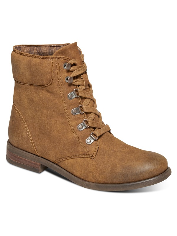 roxy, Fulton Lace-Up Boots, TAN (tan) 0 Fulton Lace-Up Boots Brown ARJB700406 Roxy
