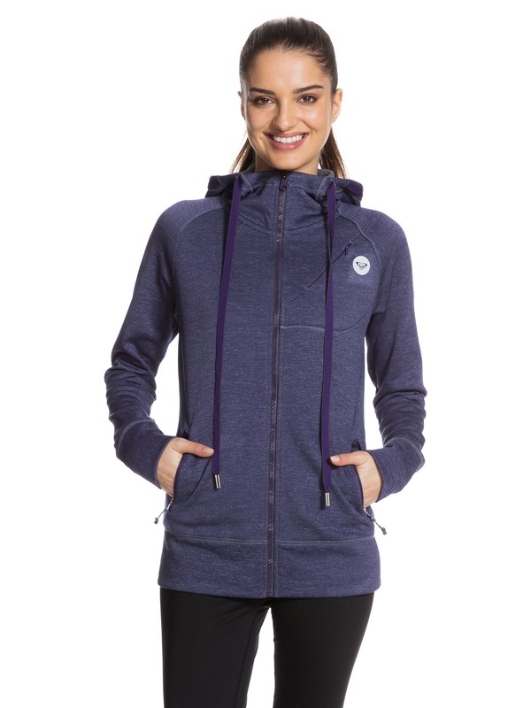 roxy, ELEVATE HOODIE, DARK PLUM HEATHER (pswh) 0 ELEVATE HOODIE ARJFT03000 Roxy
