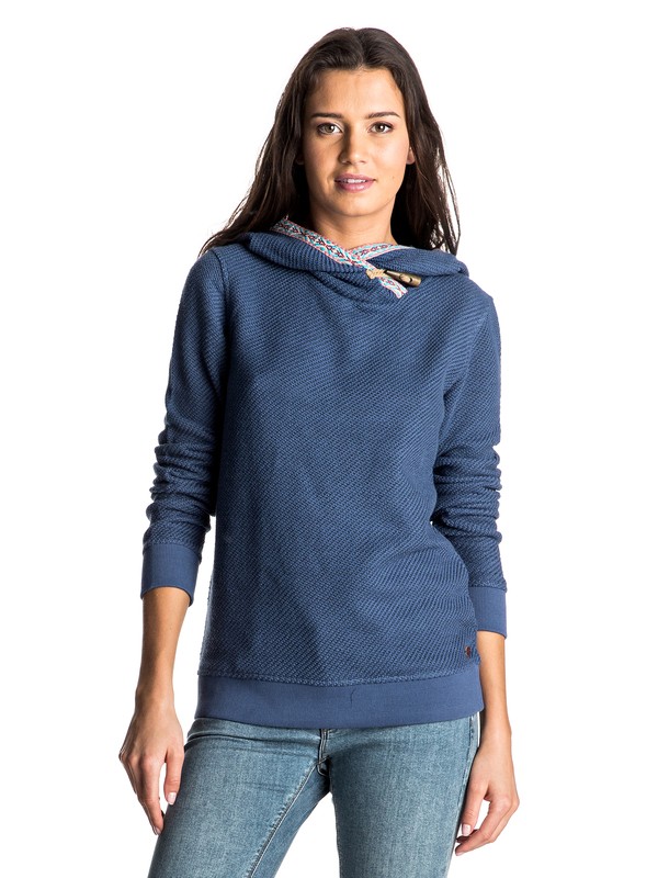 roxy, Wildfire Pullover Hoodie, TRUE NAVY (bpz0) 0 Wildfire Pullover Hoodie Blue ARJFT03452 Roxy