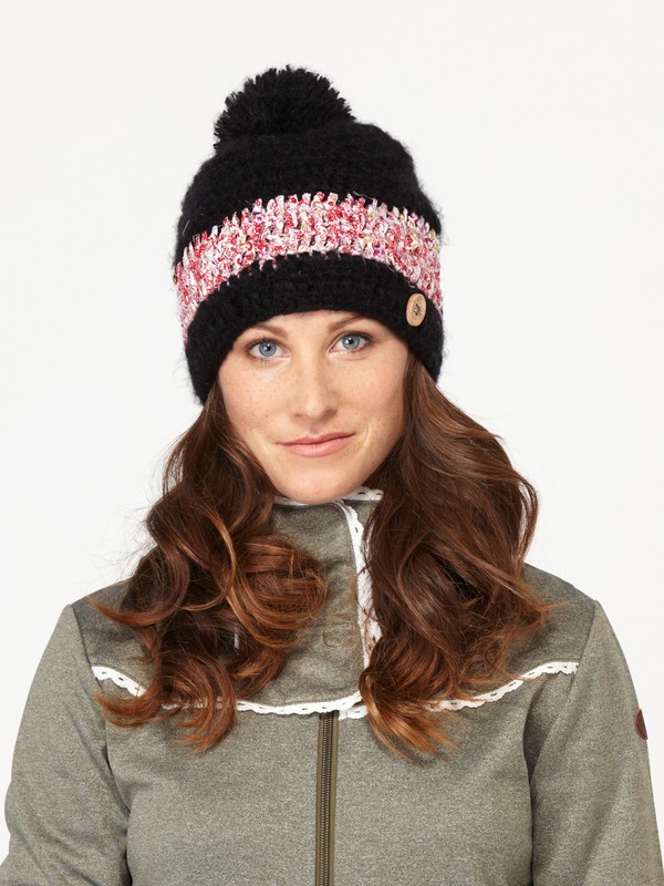 roxy, Flower Power Beanie, ANTHRACITE (kvj0) 0 Flower Power Beanie ARJHA00016 Roxy