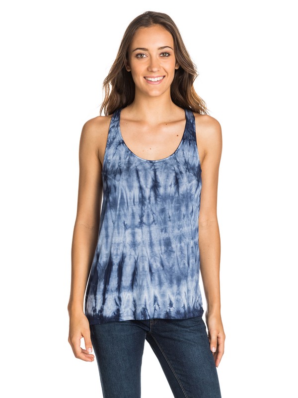 roxy, Fall For You Tank Top, STRETCHED DARK DENIM TIE DYE (brq6) 0 Fall For You Tank Top ARJKT03016 Roxy