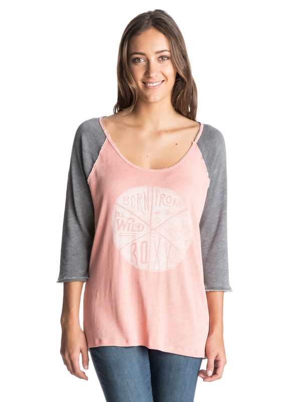 roxy, Fall Road Baseball Top, BURNT CORAL (mhp0) 0 Fall Road Baseball Top ARJKT03199 Roxy
