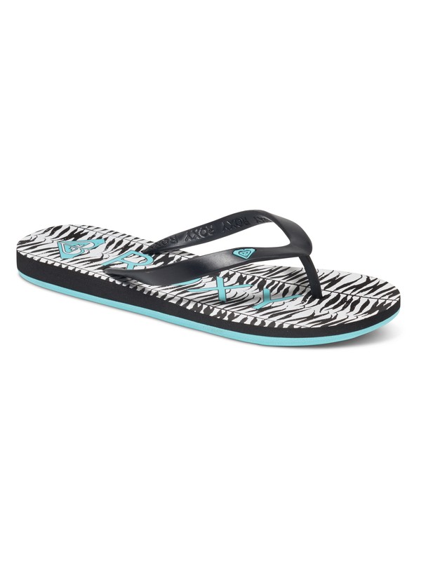 roxy, Tahiti Flip Flops, BLACK/AQUA (ba2) 0 Tahiti Flip Flops Turqoise ARJL100132 Roxy