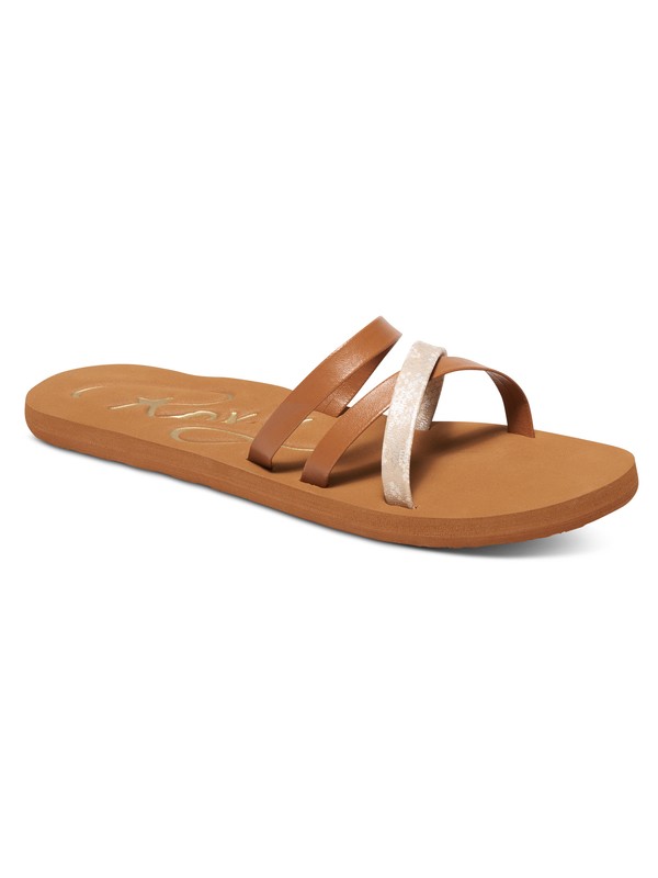 roxy, Benito Strappy Sandals, TAN (tan) 0 Benito Strappy Sandals Brown ARJL100542 Roxy