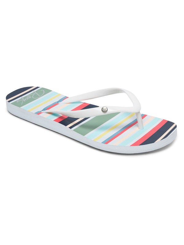 roxy, Portofino Flip Flops, WHITE/MULTI (hmt) 0 Portofino Flip Flops White ARJL100668 Roxy